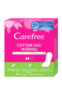 Carefree slipové vložky 58 ks Cotton Feel* Normal Aloe Vera