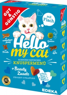Gut & Günstig Hello my cat granule pro kočky 1 kg - ryba