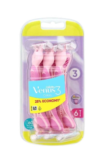 Gillette Simply Venus 3 Plus 6 ks Pink