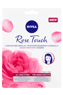 Nivea pleťová maska textilní 1 ks Rose Touch