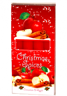 Bartek vánoční stolní svíčky 4 ks červené 17 cm - Cinnamon & Apple