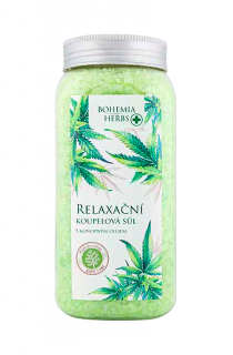 Bohemia Herbs koupelová sůl 900 g Cannabis s konopným olejem
