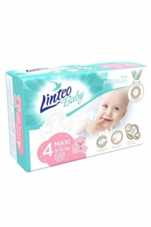 Linteo Baby plenky 4 Maxi Premium (8-15 kg) 50 ks