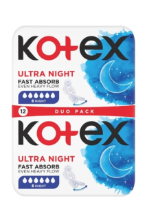 Kotex vložky Ultra Night 12 ks