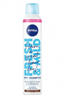Nivea suchý šampon 200 ml pro tmavší vlasy
