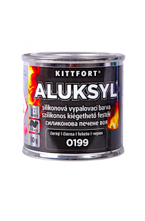 Aluksyl silikonová vypalovací barva 80 g černá 0199
