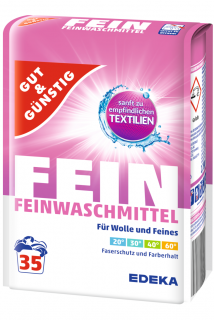 Gut & Günstig prací prášek 35 dávek Fein Plus na jemné prádlo 1,75 kg
