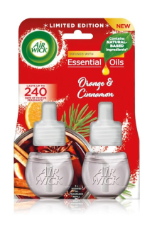 Air Wick Electric náplň 2 x 19 ml Essential Oils Orange & Cinnamon