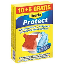 Iberia Protect 10+5 ks zdarma Speciální utěrky pro praní různobarevných oděvů