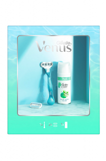 Gillette dárková kazeta Venus Smooth (strojek + 2 hlavice + gel na holení 75 ml)
