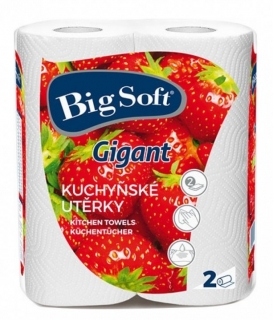 Big Soft Gigant kuchyňské utěrky 2 ks 2-vrstvé