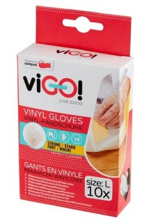 Vigo! jednorázové vinylové rukavice 10 ks vel. L
