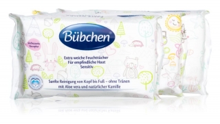 Bübchen  Baby Feuchttücher čistící vlhčené ubrousky 3 x 52 ks Sensitiv