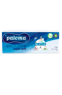 Paloma papírové kapesníčky 10x10 ks Exclusive Super Soft 4-vrstvé
