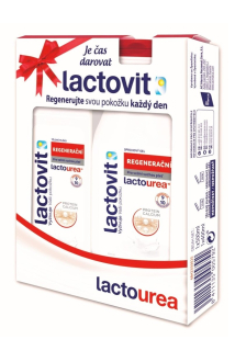 Lactovit dárková kazeta LactoUrea Regenerační péče (tělové mléko + sprchový gel)